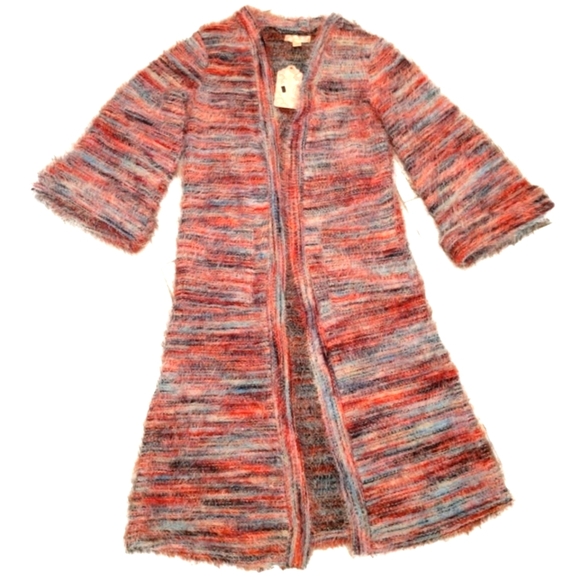 NWT BAND OF GYPSIES Eyelash Wide Sleeve Duster - Picture 2 of 14